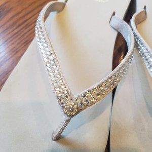 New Rhinestone Yellow Box Flip flop